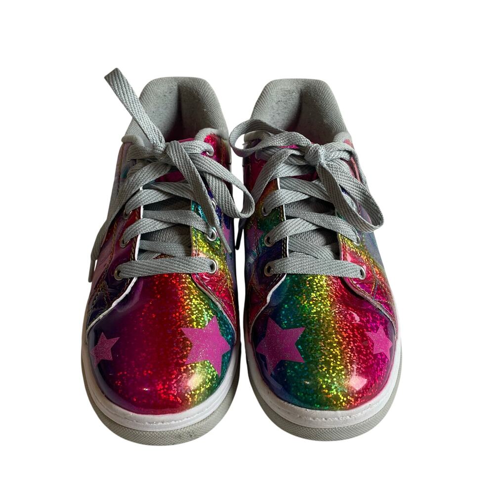 Heelys Split Stars Skate Shoe Pink Holographic Glitter Youth 6 / Women’s 7 - Picture 5 of 16